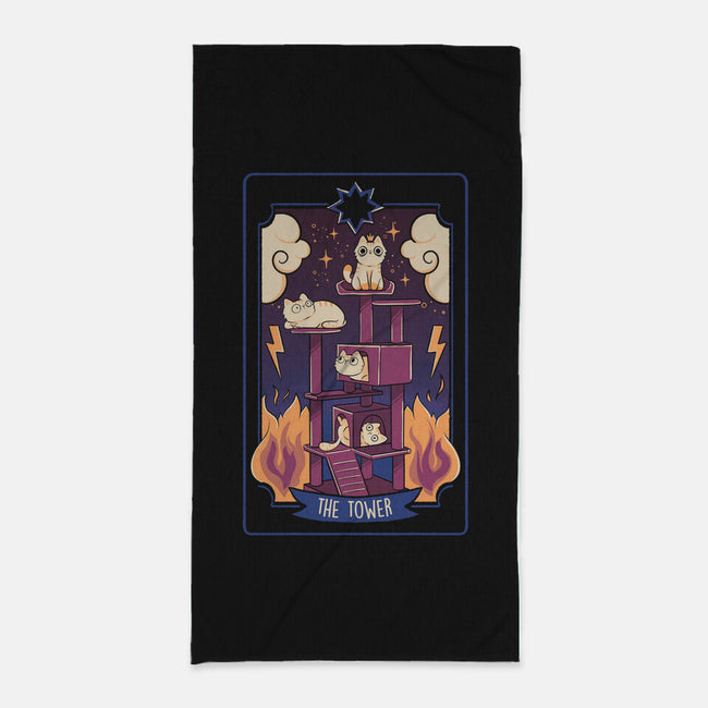 The Tower Cat Tarot-None-Beach-Towel-tobefonseca