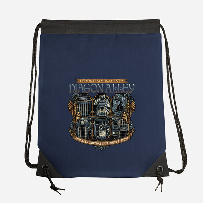 Let's Go To Diagon Alley-None-Drawstring-Bag-glitchygorilla