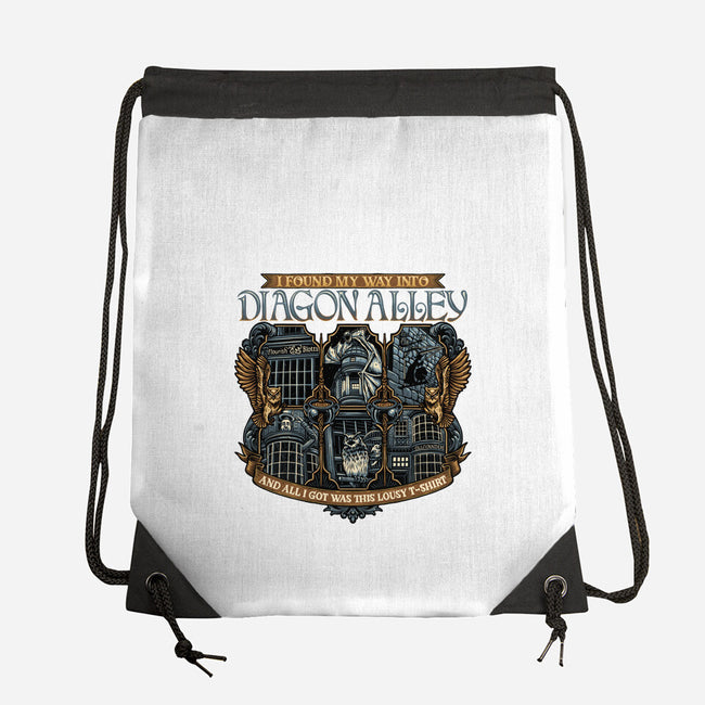 Let's Go To Diagon Alley-None-Drawstring-Bag-glitchygorilla