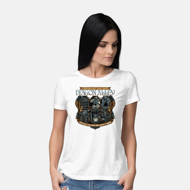 Let's Go To Diagon Alley-Womens-Basic-Tee-glitchygorilla