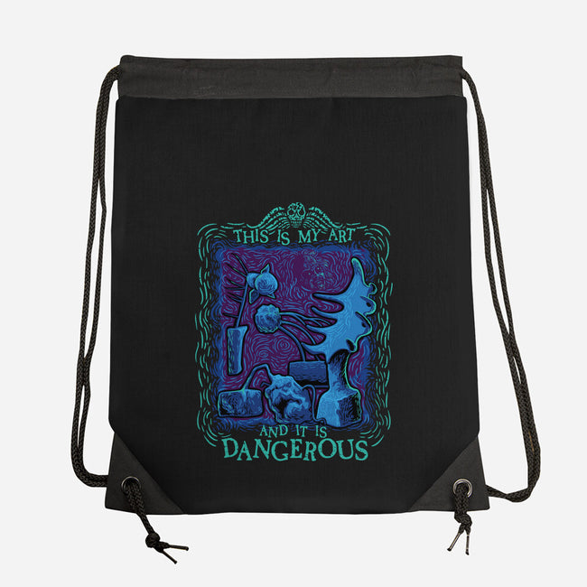 Dangerous Art-None-Drawstring-Bag-daobiwan