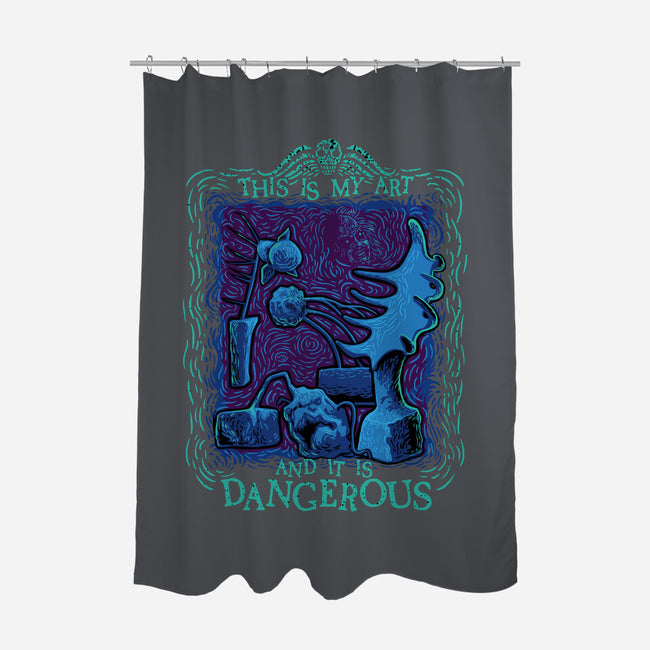 Dangerous Art-None-Polyester-Shower Curtain-daobiwan