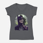 The Ghost Returns-Womens-V-Neck-Tee-rmatix