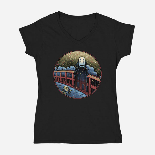 Bridge To The Spirit World-Womens-V-Neck-Tee-glitchygorilla