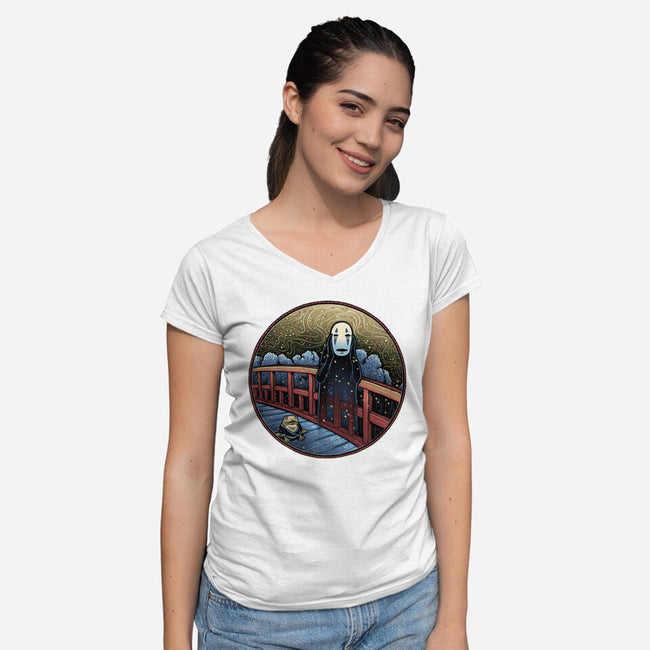 Bridge To The Spirit World-Womens-V-Neck-Tee-glitchygorilla