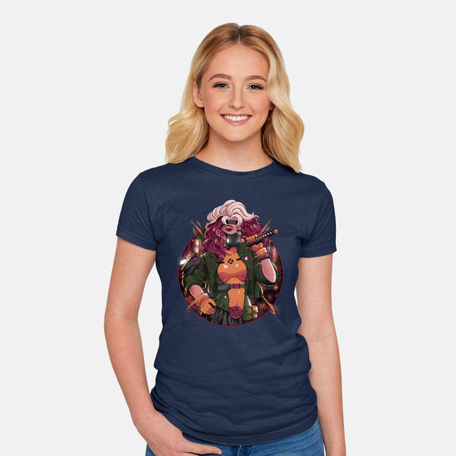 Samurai Mutant-Womens-Fitted-Tee-Bruno Mota