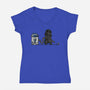 Robotic Hoover-Womens-V-Neck-Tee-Donnie