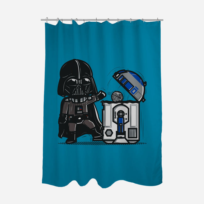 Robotic Trashcan-None-Polyester-Shower Curtain-Donnie