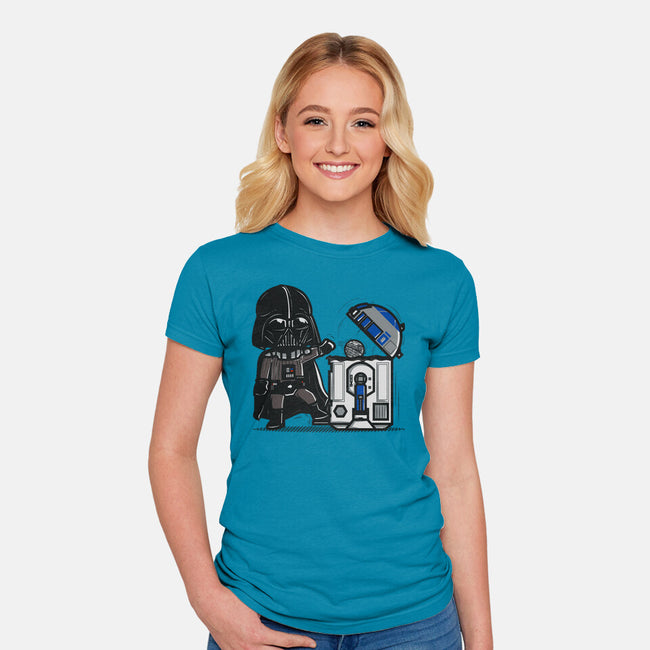 Robotic Trashcan-Womens-Fitted-Tee-Donnie