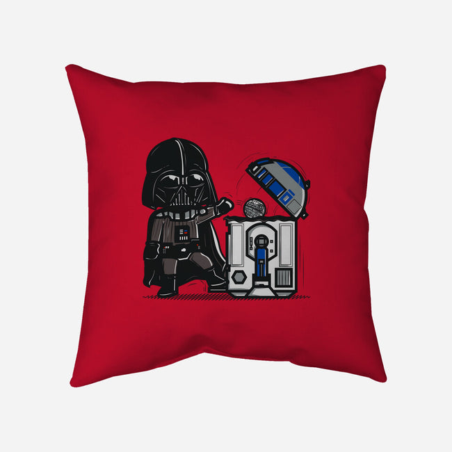 Robotic Trashcan-None-Removable Cover-Throw Pillow-Donnie
