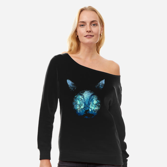 Spirit Of The Forest-Womens-Off Shoulder-Sweatshirt-Donnie
