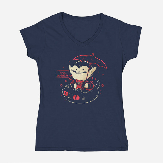 Cute Vampire Summer-Womens-V-Neck-Tee-xMorfina