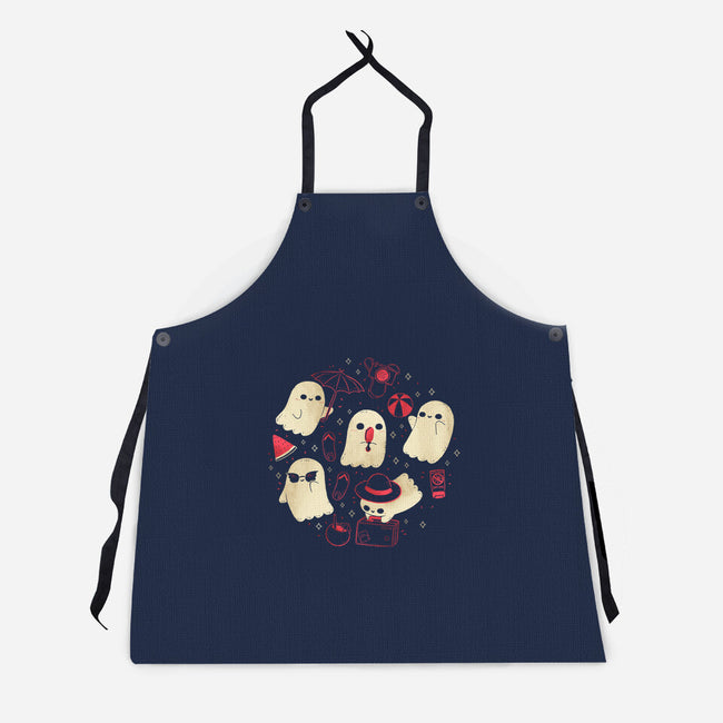 Creepy Kawaii Summer Ghosts-Unisex-Kitchen-Apron-xMorfina