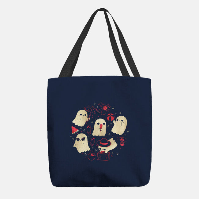 Creepy Kawaii Summer Ghosts-None-Basic Tote-Bag-xMorfina