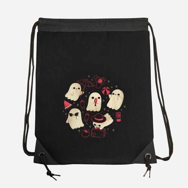 Creepy Kawaii Summer Ghosts-None-Drawstring-Bag-xMorfina