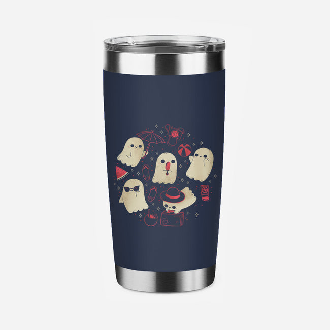 Creepy Kawaii Summer Ghosts-None-Stainless Steel Tumbler-Drinkware-xMorfina