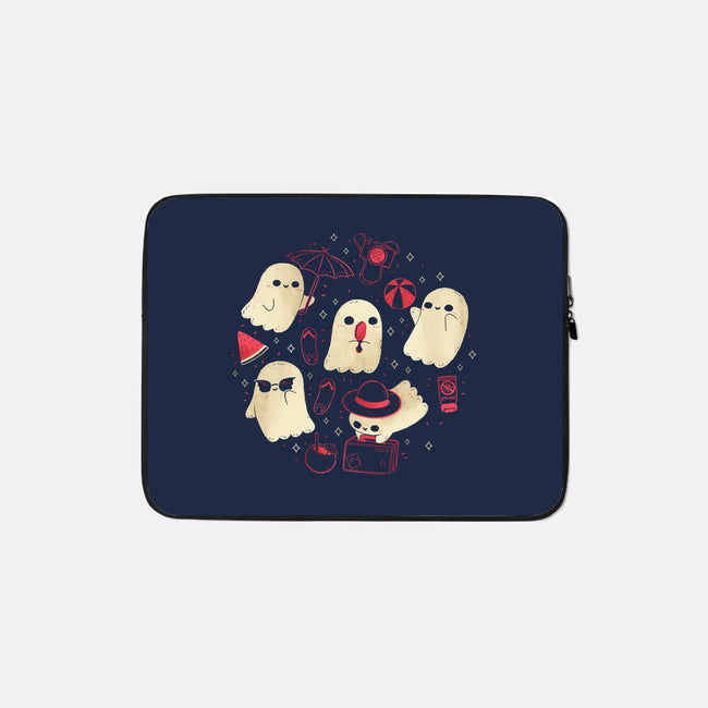 Creepy Kawaii Summer Ghosts-None-Zippered-Laptop Sleeve-xMorfina