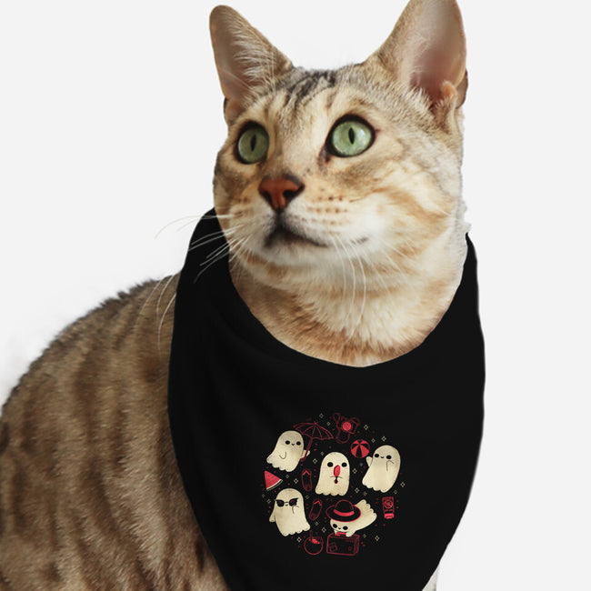 Creepy Kawaii Summer Ghosts-Cat-Bandana-Pet Collar-xMorfina