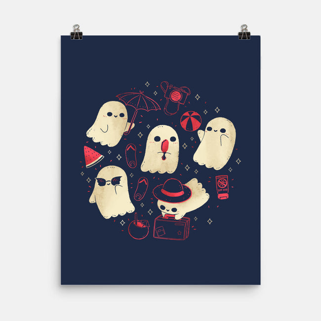 Creepy Kawaii Summer Ghosts-None-Matte-Poster-xMorfina