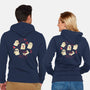 Creepy Kawaii Summer Ghosts-Unisex-Zip-Up-Sweatshirt-xMorfina