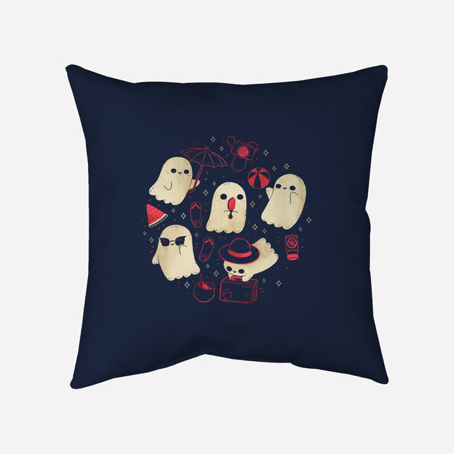 Creepy Kawaii Summer Ghosts-None-Removable Cover w Insert-Throw Pillow-xMorfina