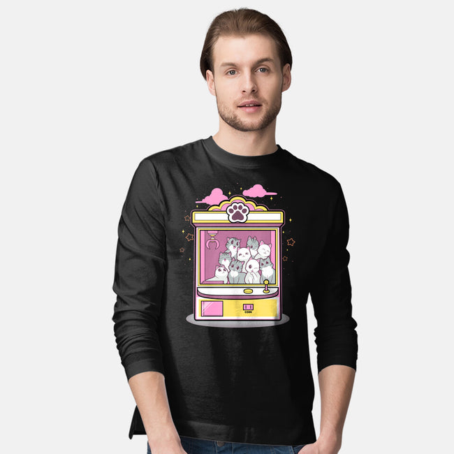 Kitty Claw Machine-Mens-Long Sleeved-Tee-Astrobot Invention