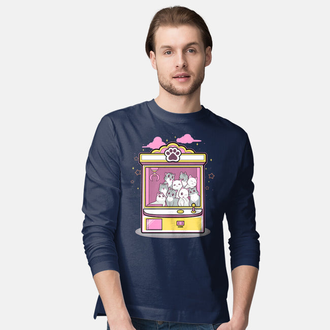 Kitty Claw Machine-Mens-Long Sleeved-Tee-Astrobot Invention