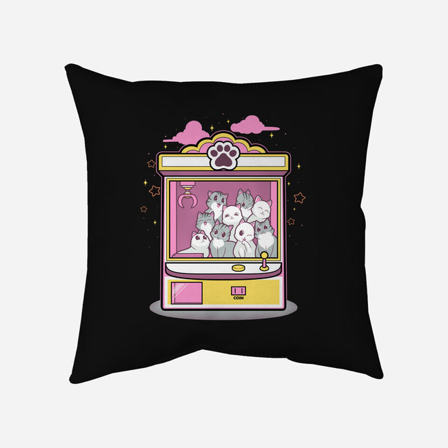 Kitty Claw Machine-None-Non-Removable Cover w Insert-Throw Pillow-Astrobot Invention