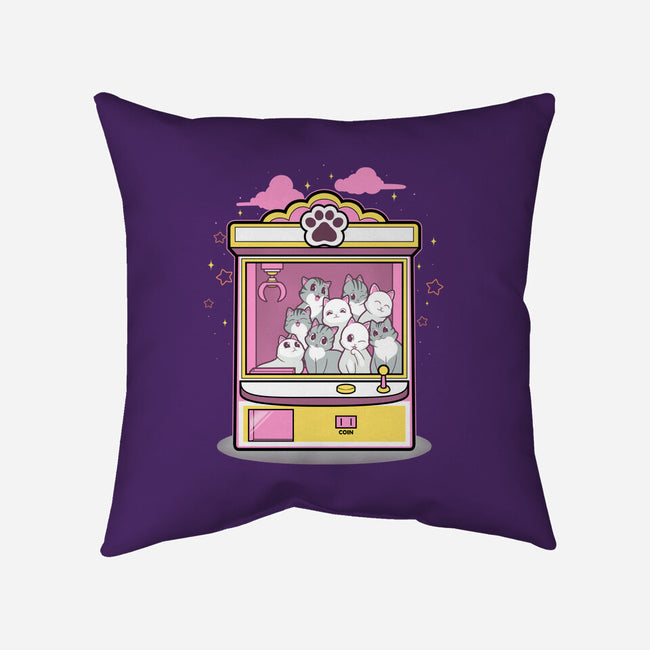 Kitty Claw Machine-None-Non-Removable Cover w Insert-Throw Pillow-Astrobot Invention