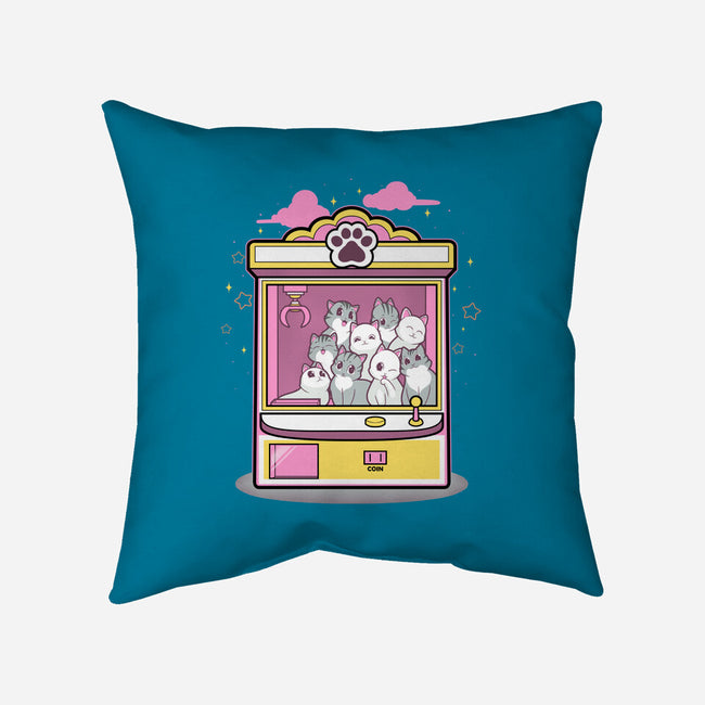 Kitty Claw Machine-None-Non-Removable Cover w Insert-Throw Pillow-Astrobot Invention