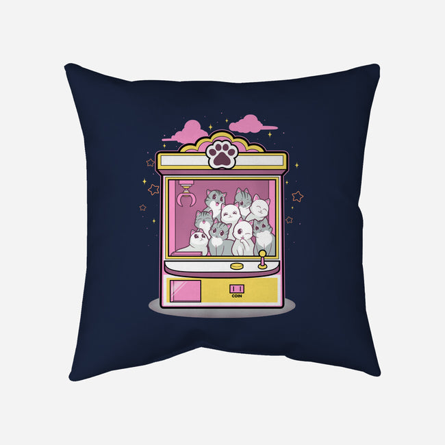 Kitty Claw Machine-None-Removable Cover-Throw Pillow-Astrobot Invention