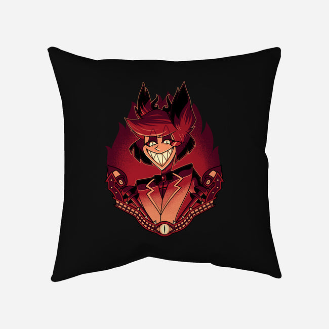 Radio Demon-None-Removable Cover-Throw Pillow-Astrobot Invention