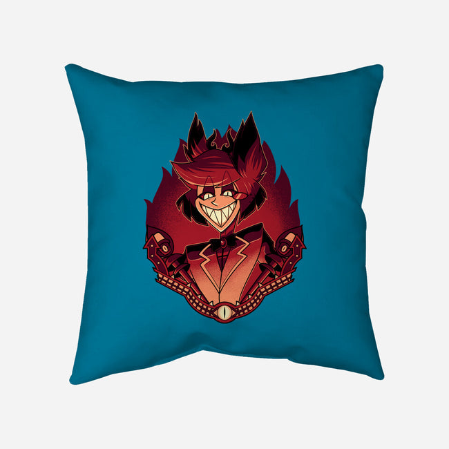 Radio Demon-None-Removable Cover-Throw Pillow-Astrobot Invention