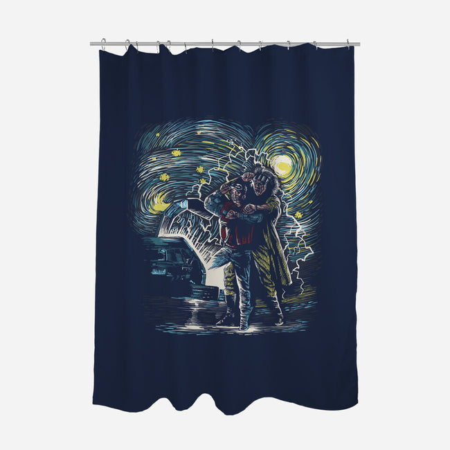 Back To The Starry-None-Polyester-Shower Curtain-zascanauta