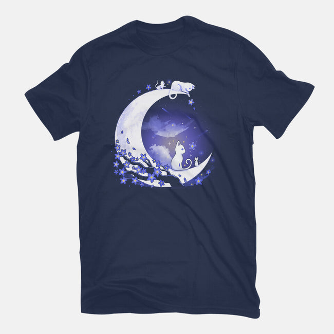 Kittens Moon-Unisex-Basic-Tee-Vallina84