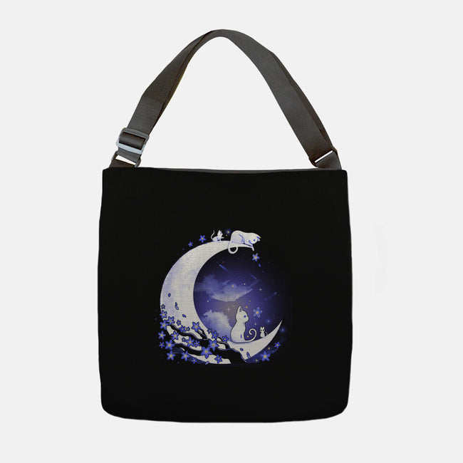 Kittens Moon-None-Adjustable Tote-Bag-Vallina84