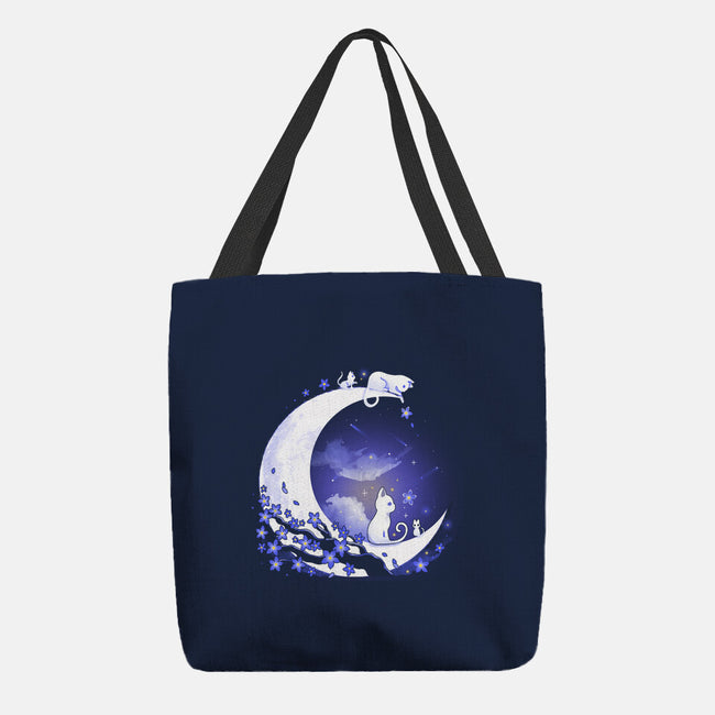 Kittens Moon-None-Basic Tote-Bag-Vallina84