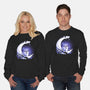 Kittens Moon-Unisex-Crew Neck-Sweatshirt-Vallina84