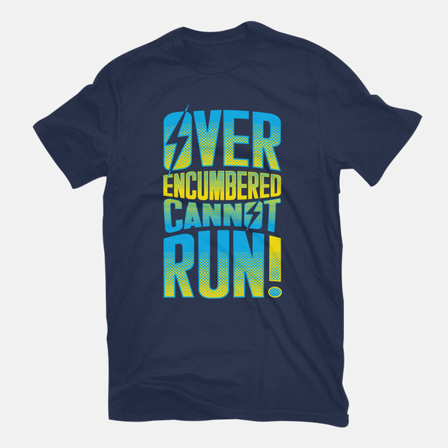 Overencumbered Cannot Run-Womens-Basic-Tee-rocketman_art