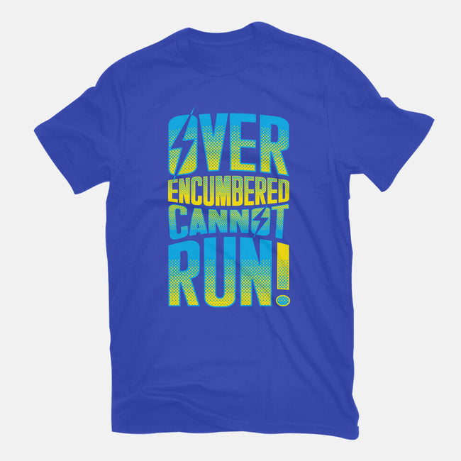 Overencumbered Cannot Run-Womens-Fitted-Tee-rocketman_art