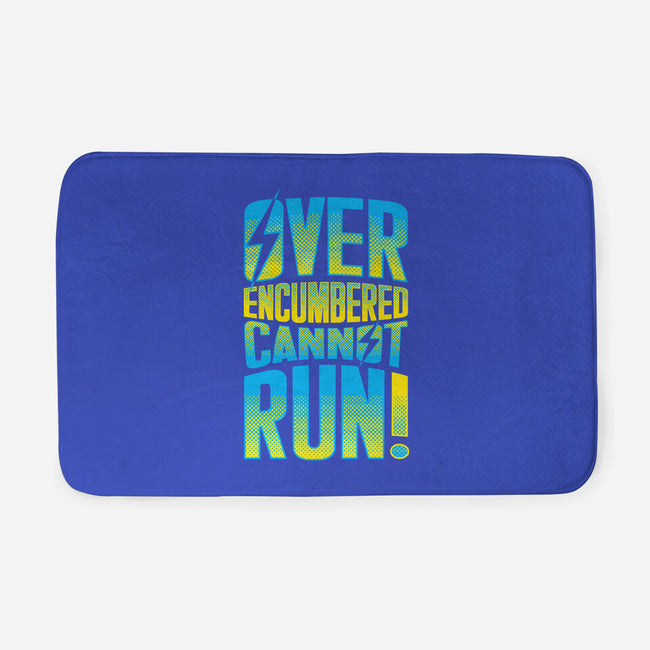 Overencumbered Cannot Run-None-Memory Foam-Bath Mat-rocketman_art