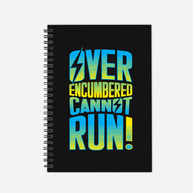 Overencumbered Cannot Run-None-Dot Grid-Notebook-rocketman_art