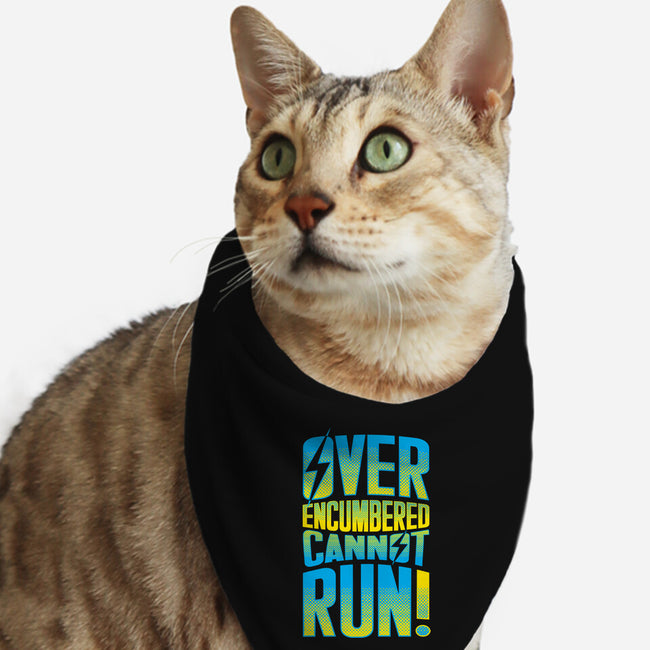 Overencumbered Cannot Run-Cat-Bandana-Pet Collar-rocketman_art