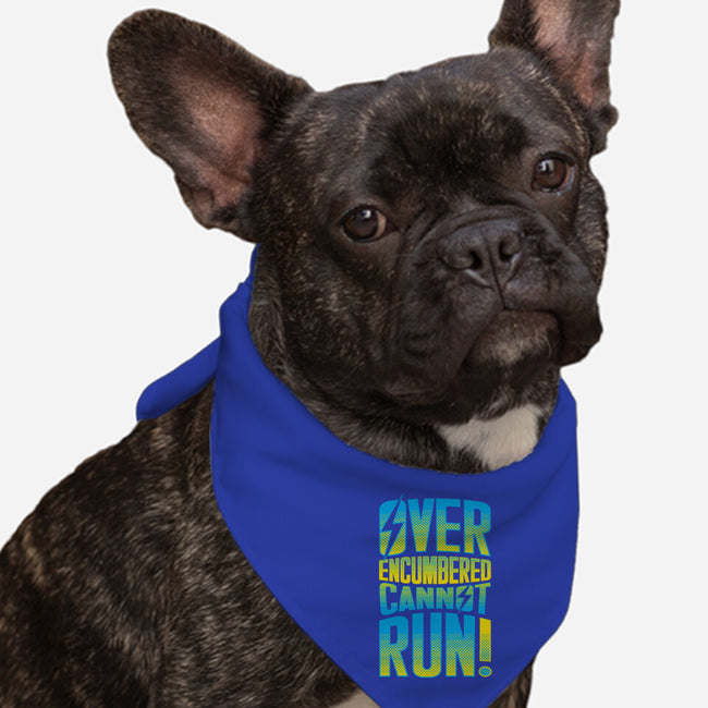 Overencumbered Cannot Run-Dog-Bandana-Pet Collar-rocketman_art