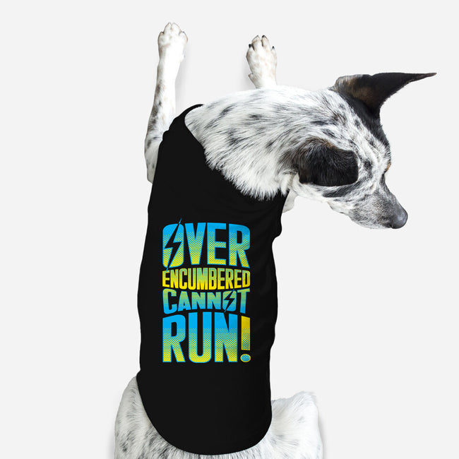 Overencumbered Cannot Run-Dog-Basic-Pet Tank-rocketman_art