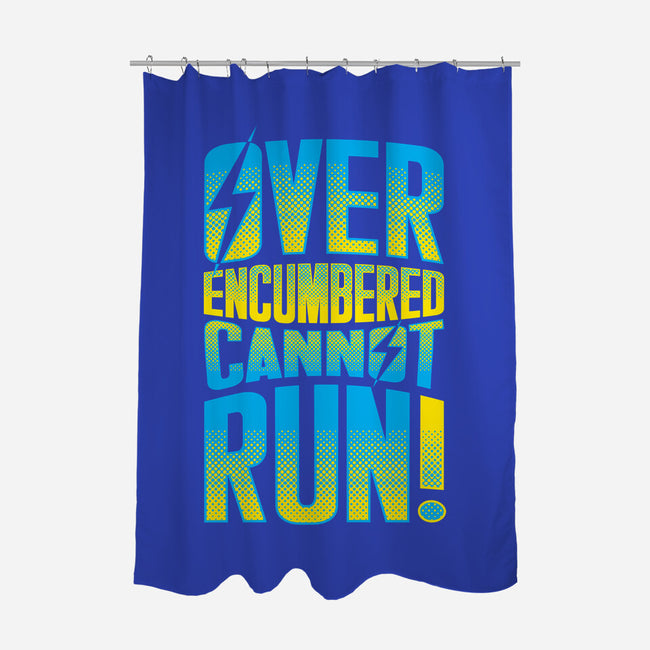 Overencumbered Cannot Run-None-Polyester-Shower Curtain-rocketman_art