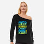 Overencumbered Cannot Run-Womens-Off Shoulder-Sweatshirt-rocketman_art