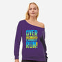 Overencumbered Cannot Run-Womens-Off Shoulder-Sweatshirt-rocketman_art