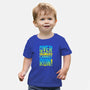 Overencumbered Cannot Run-Baby-Basic-Tee-rocketman_art