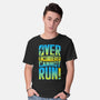 Overencumbered Cannot Run-Mens-Basic-Tee-rocketman_art